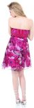 Strapless Floral Print Short Homecoming Party Dress back